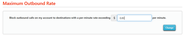 Maximum Outbound Rate 