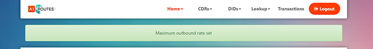 Maximum Outbound Rate 